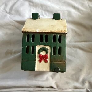 Creative Co-Op Green and Cream Holiday House Decor